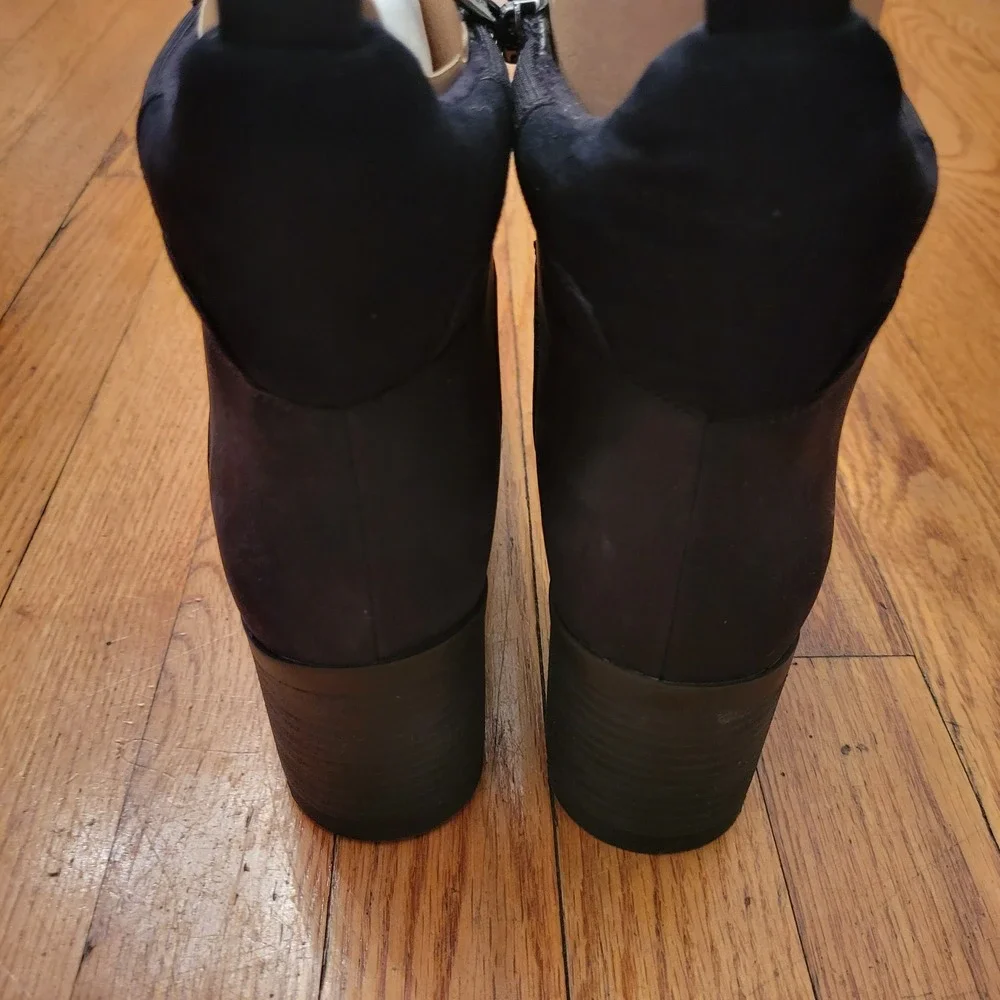 NWT Vionic Spencer Waterproof‎ Black Leather Lace Up Ankle Boots 9 Combat Moto